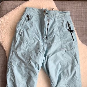 Powder blue snowboarding pants